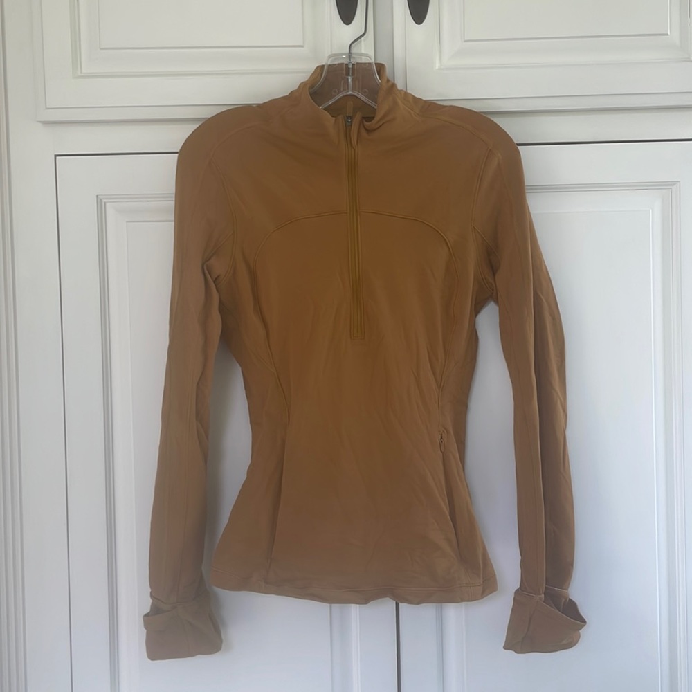 Lululemon Define Jacket.  1/2 zip Full length. One owner. Gold color